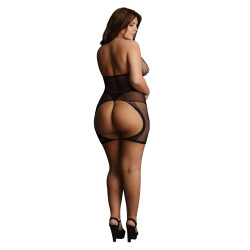 Le Désir Robe sexy Grande Taille PEEK-A-BOO Noire